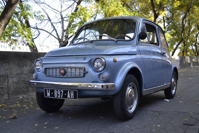Fiat 500 my car bleu métal 1970