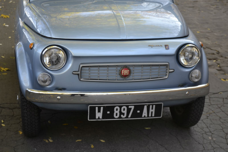 Fiat 500 Mycar bleu métal 1970