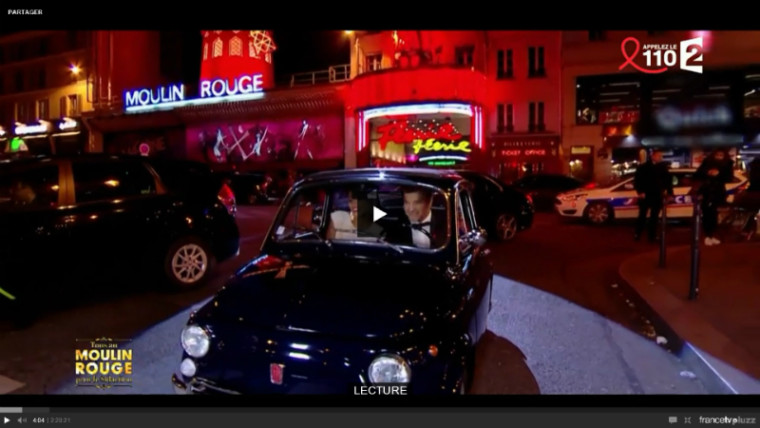 Une Fiat 500 de Parfait État pour le Sidaction au Moulin Rouge