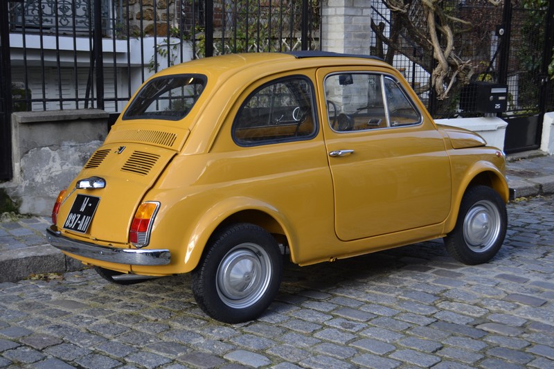 FIAT 500 F jaune Positano restaurée